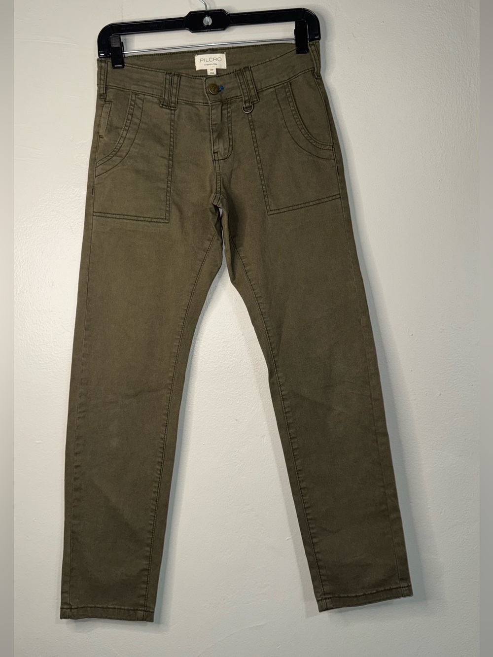 Pilcro Olive Green Ankle Utility Pants